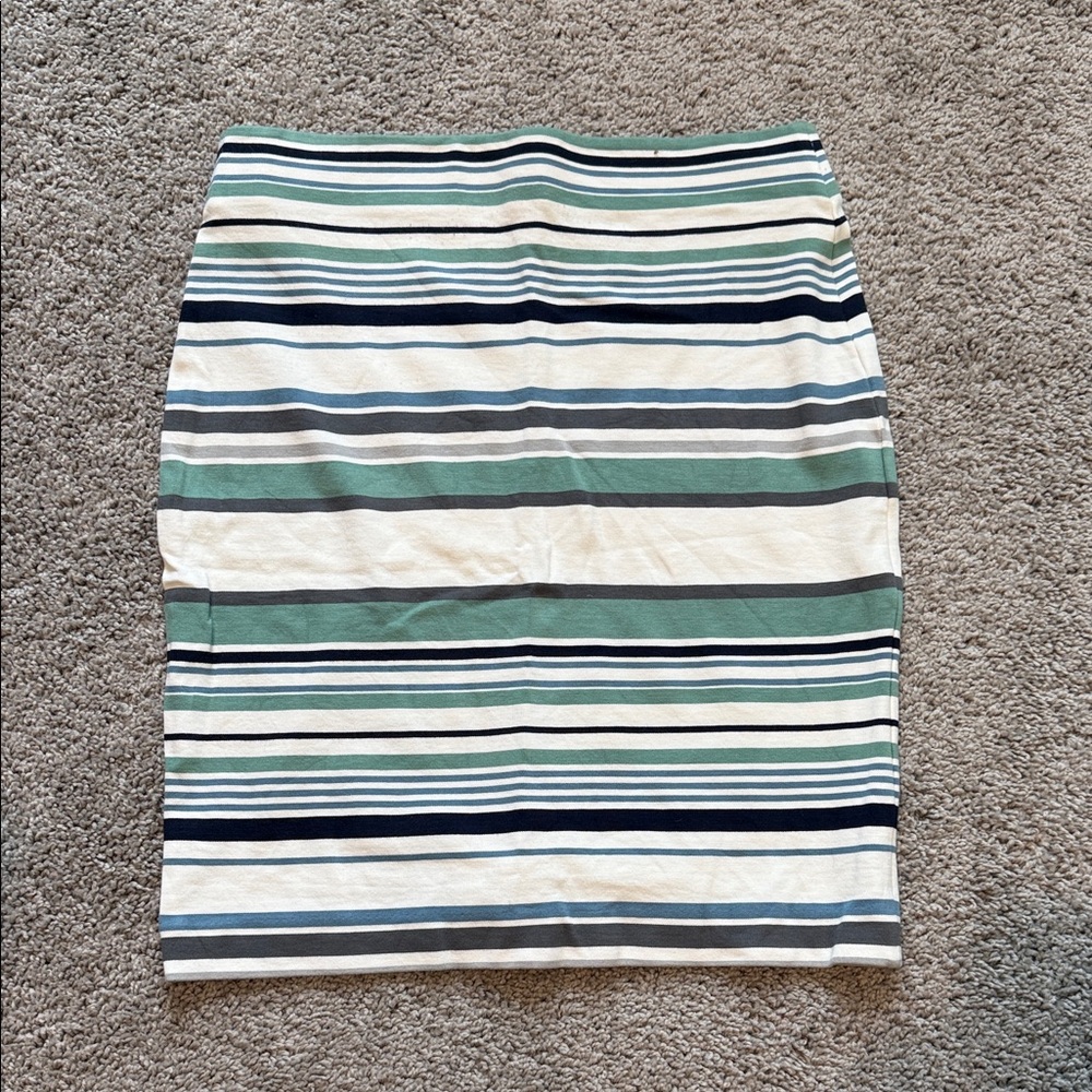 Striped Green and Blue Women's Skirt